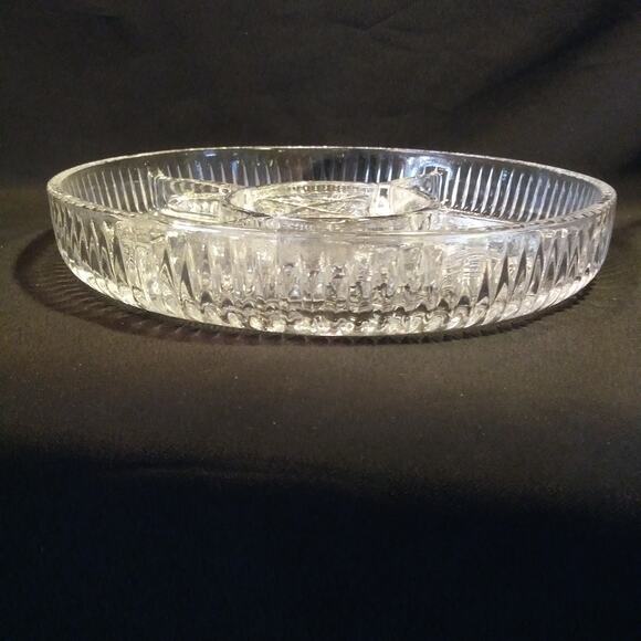 Libbey Serving Platter 9in Round 5 Part Divided Relish Dish in Clarion - Picture 7 of 12